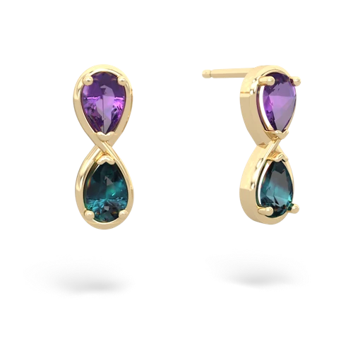 amethyst-alexandrite infinity earrings