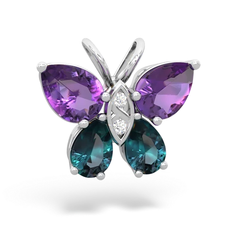 amethyst-alexandrite butterfly pendant