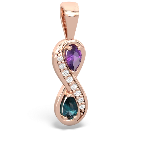 amethyst-alexandrite keepsake infinity pendant