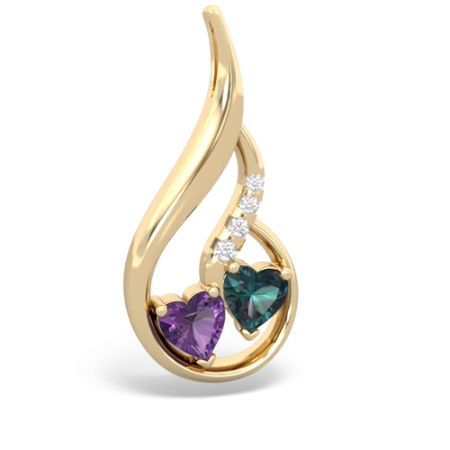 amethyst-alexandrite keepsake swirl pendant