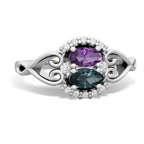 amethyst-alexandrite antique keepsake ring