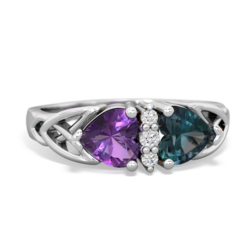 amethyst-alexandrite celtic ring