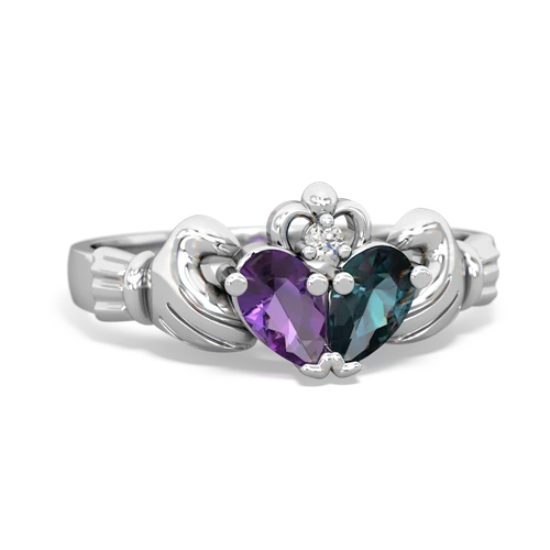 amethyst-alexandrite claddagh ring