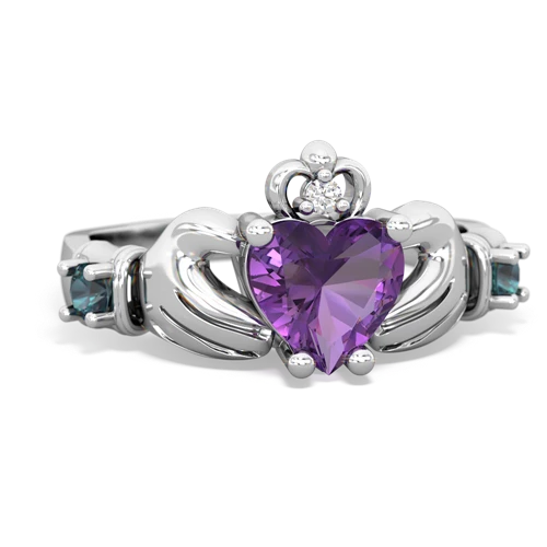 amethyst-alexandrite claddagh ring