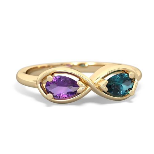 amethyst-alexandrite infinity ring