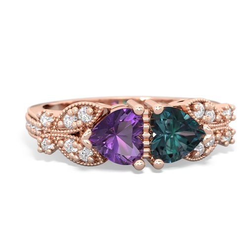 amethyst-alexandrite keepsake butterfly ring