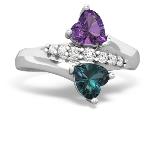 amethyst-alexandrite modern ring