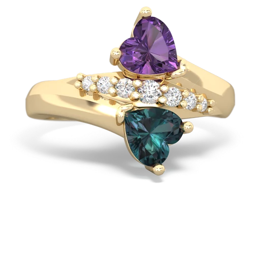 amethyst-alexandrite modern ring