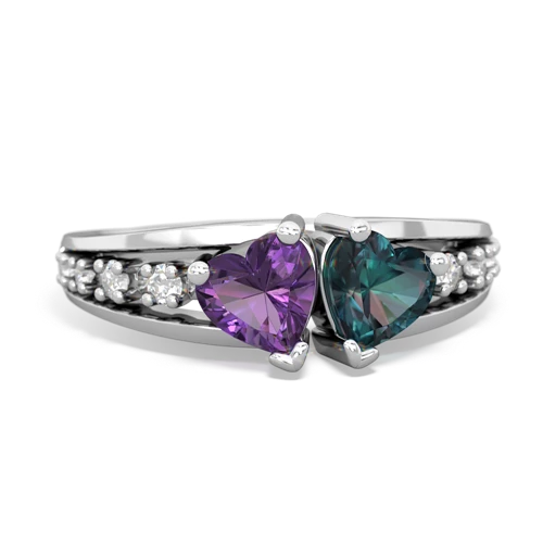 amethyst-alexandrite modern ring