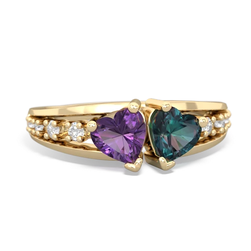 amethyst-alexandrite modern ring