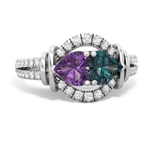 amethyst-alexandrite pave keepsake ring