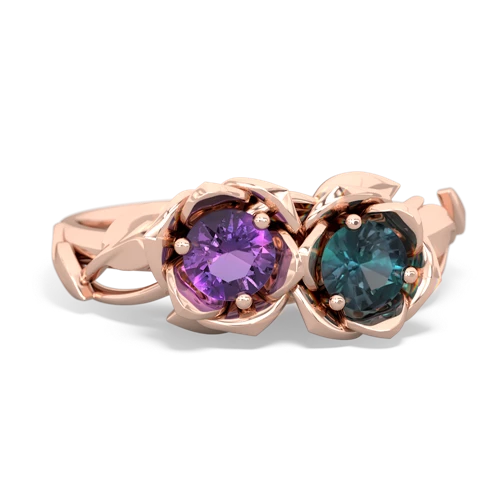 amethyst-alexandrite roses ring