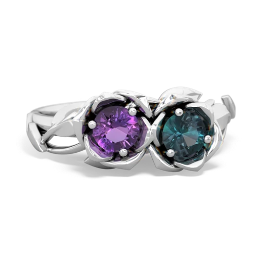 amethyst-alexandrite roses ring