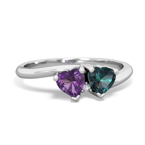 amethyst-alexandrite sweethearts promise ring