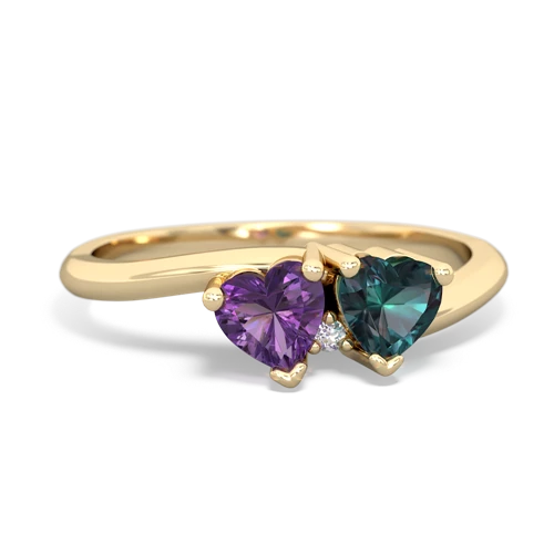 amethyst-alexandrite sweethearts promise ring