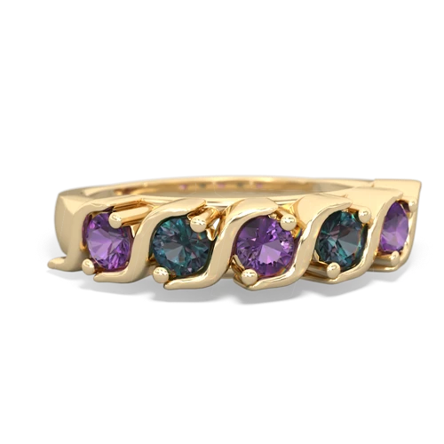 amethyst-alexandrite timeless ring