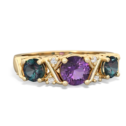 amethyst-alexandrite timeless ring