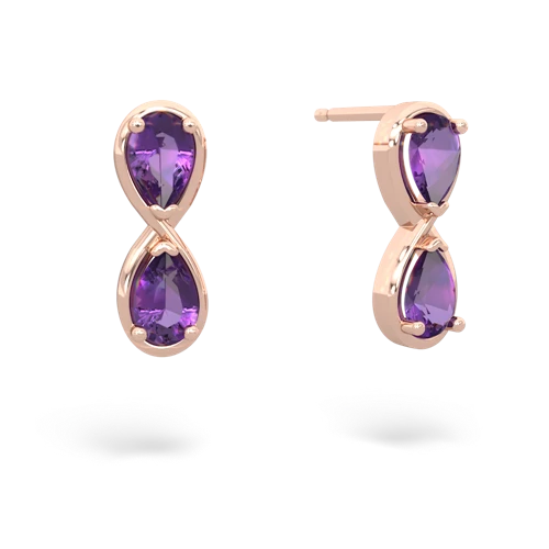 amethyst-amethyst infinity earrings