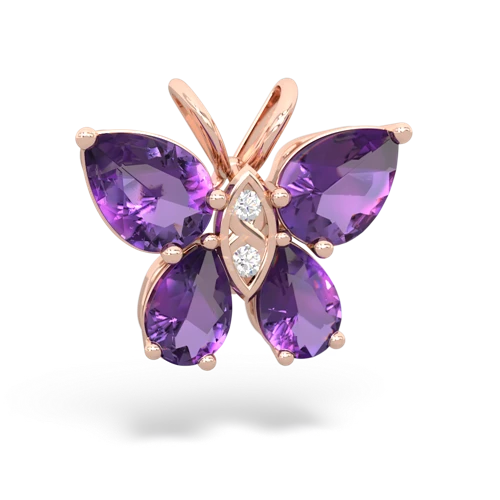 amethyst-amethyst butterfly pendant