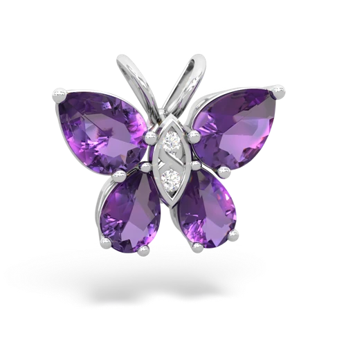 amethyst-amethyst butterfly pendant