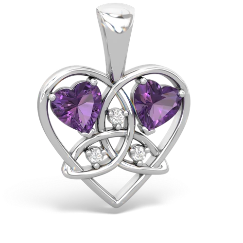 amethyst-amethyst celtic heart pendant