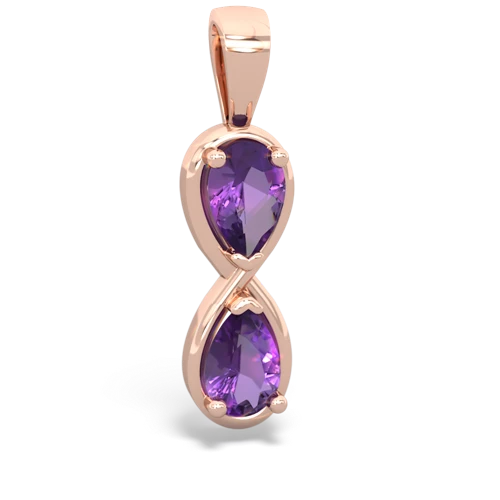 amethyst-amethyst infinity pendant