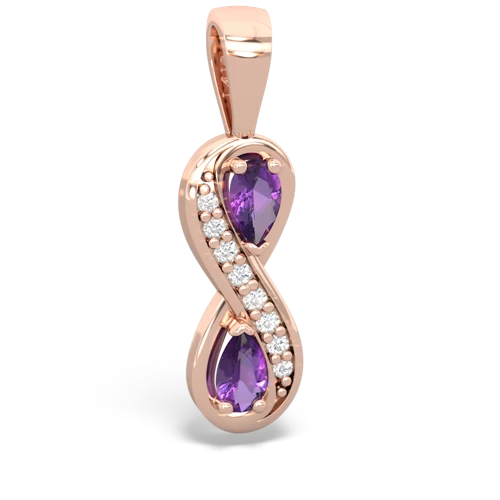 amethyst-amethyst keepsake infinity pendant