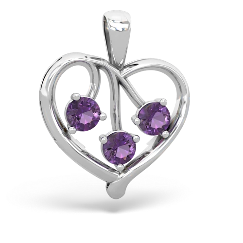 peridot-pink sapphire love heart pendant