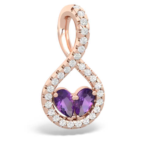 amethyst-amethyst pave twist pendant