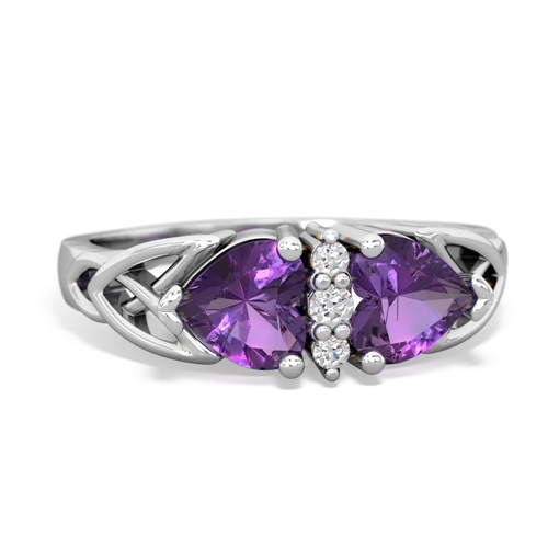 amethyst-amethyst celtic ring