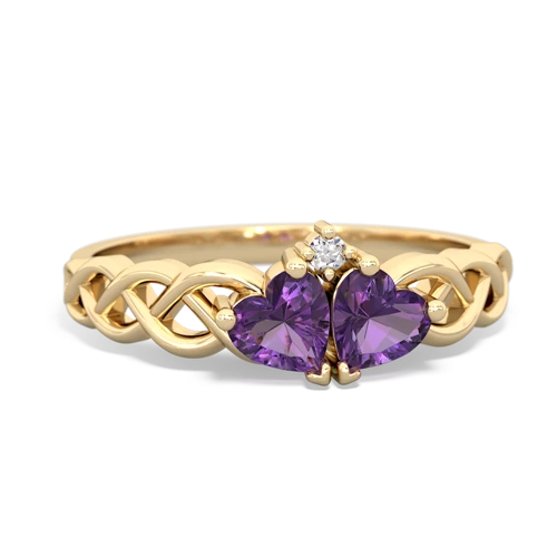 amethyst-amethyst celtic braid ring