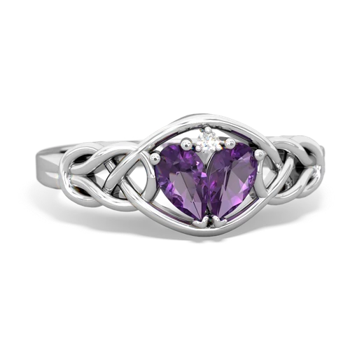 amethyst-amethyst celtic knot ring