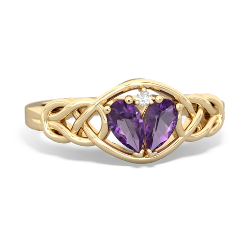 amethyst-amethyst celtic knot ring