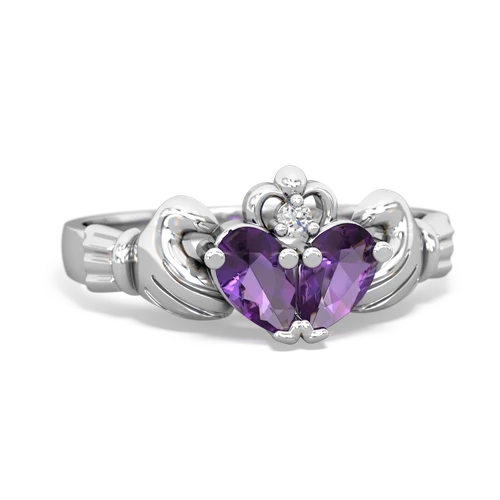 amethyst-amethyst claddagh ring