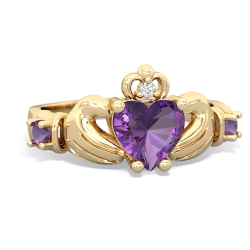 amethyst-amethyst claddagh ring