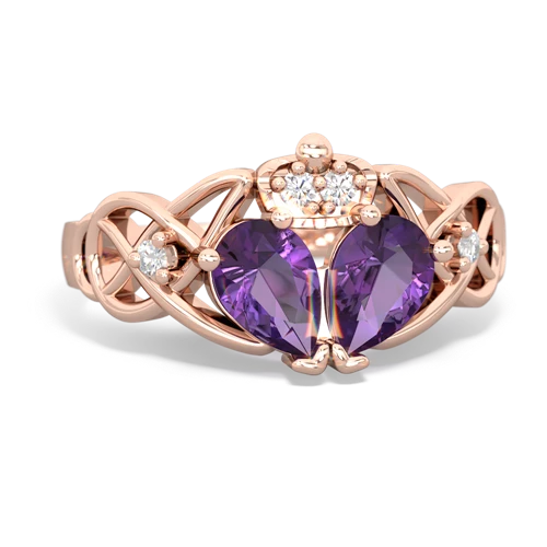 amethyst-amethyst claddagh ring