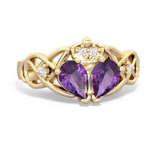 amethyst-amethyst claddagh ring