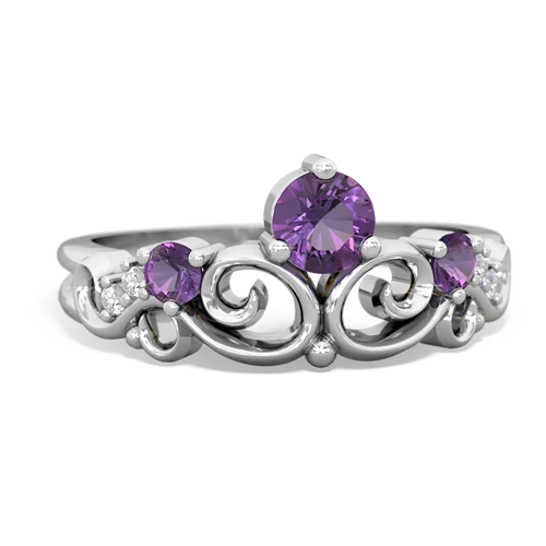 amethyst-amethyst crown keepsake ring