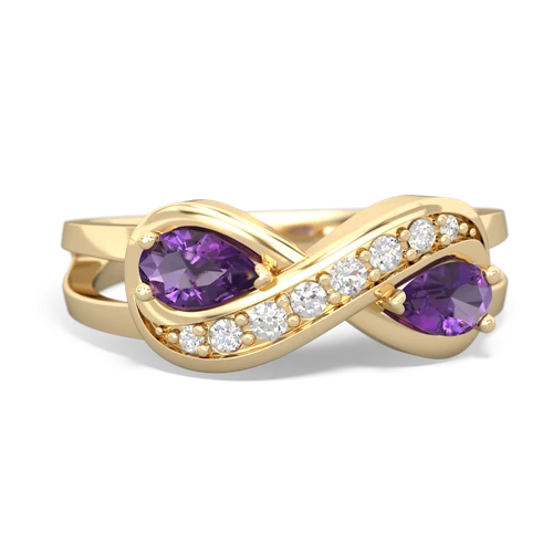 amethyst-amethyst diamond infinity ring