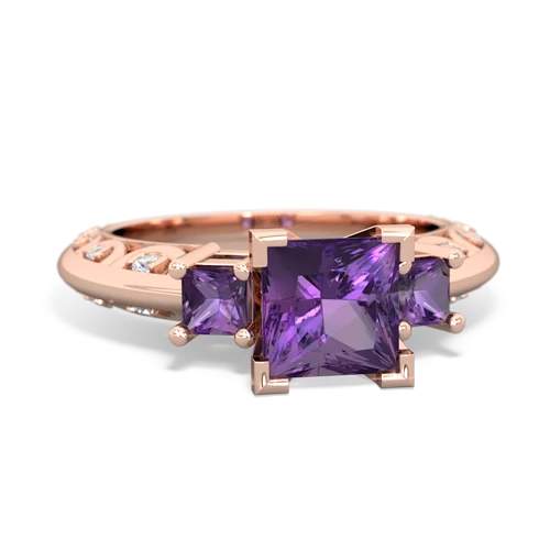 Amethyst Genuine Amethyst with Genuine Amethyst and  Art Deco ring Ring