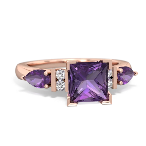 amethyst-amethyst engagement ring