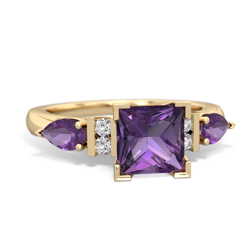 amethyst-amethyst engagement ring