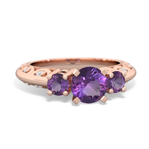 amethyst-amethyst engagement ring