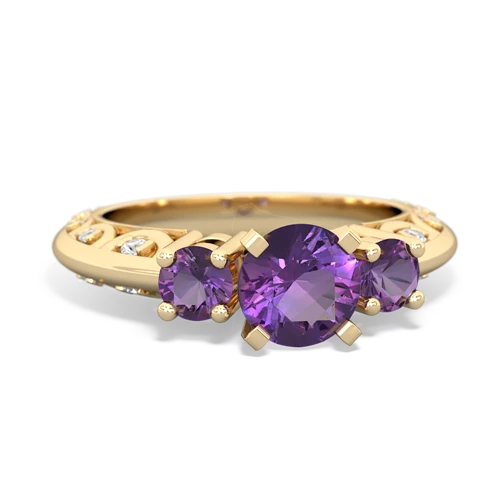 amethyst-amethyst engagement ring