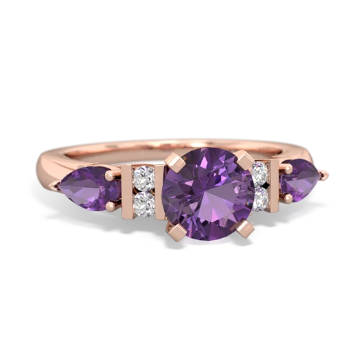 amethyst-amethyst engagement ring