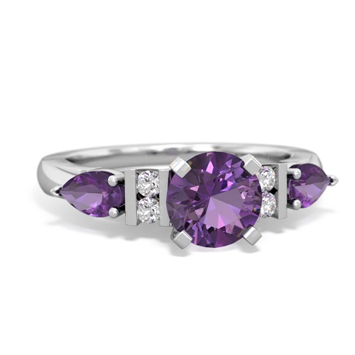 amethyst-amethyst engagement ring