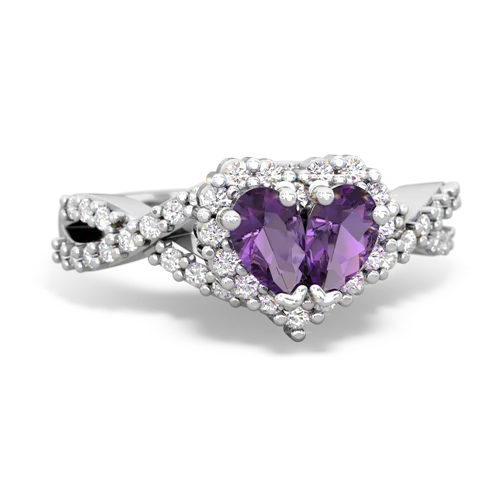 amethyst-amethyst engagement ring