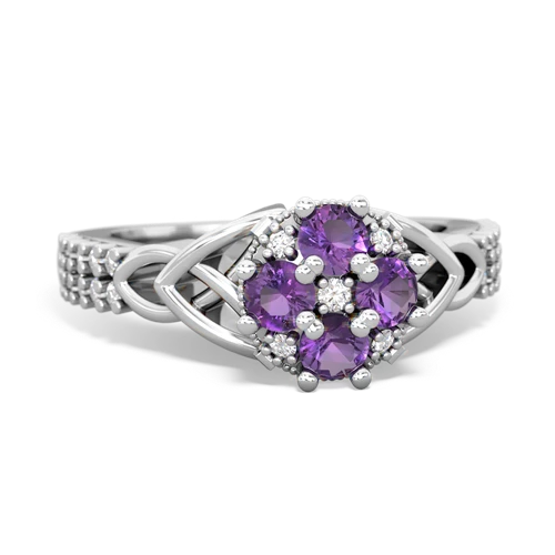 amethyst-amethyst engagement ring