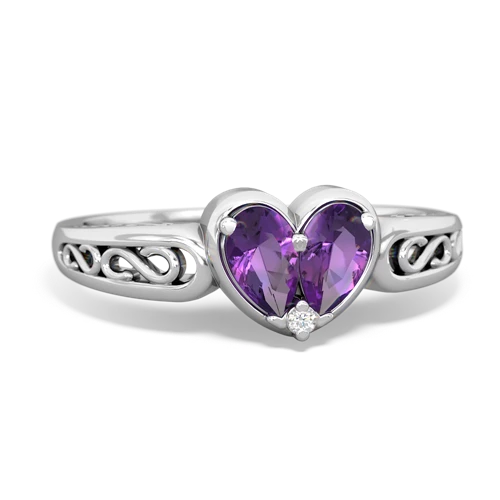 amethyst-amethyst filligree ring