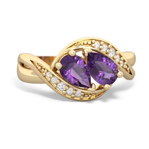 Amethyst Genuine Amethyst with Genuine Amethyst Summer Winds ring Ring